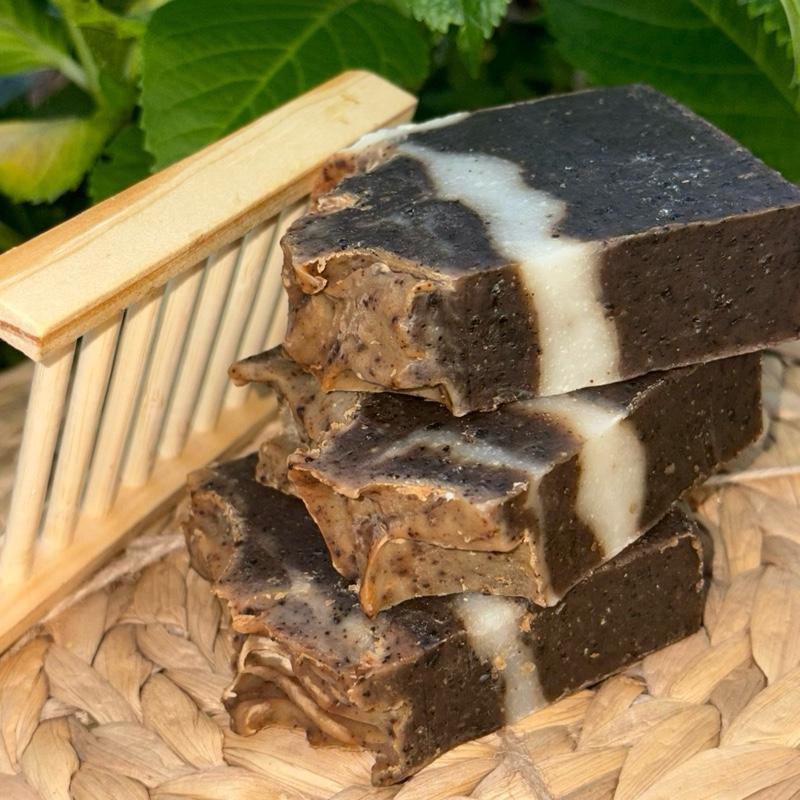 3 bar Coffee soap / savon cafe, jabon de cafe