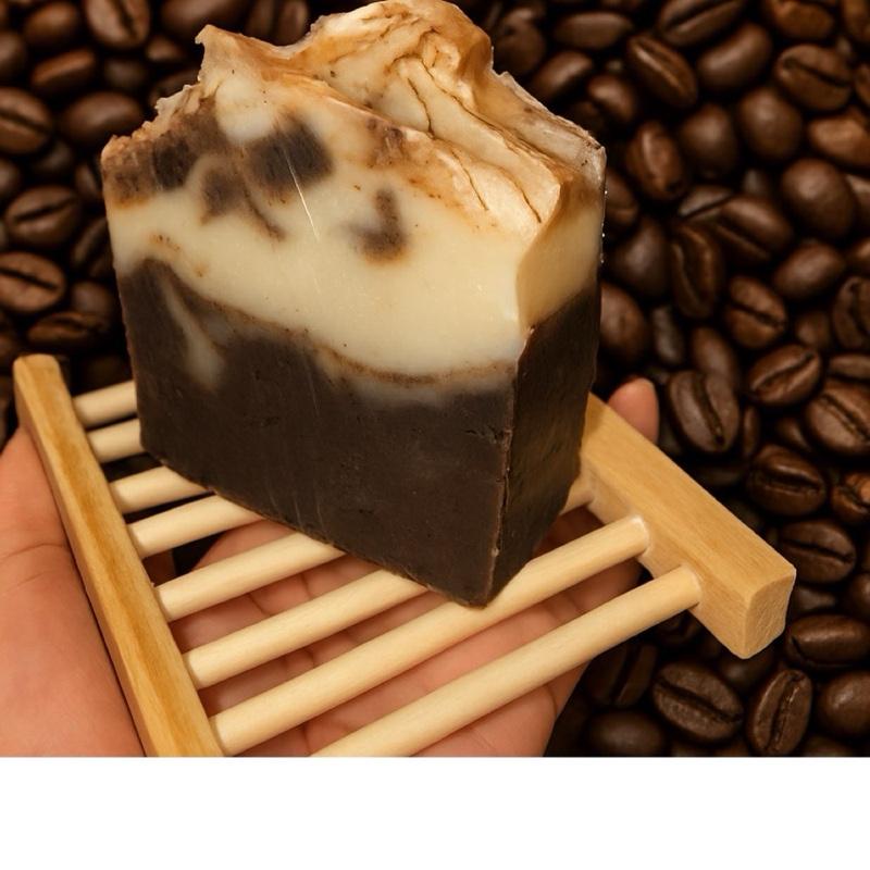 3 bar Coffee soap / savon cafe, jabon de cafe