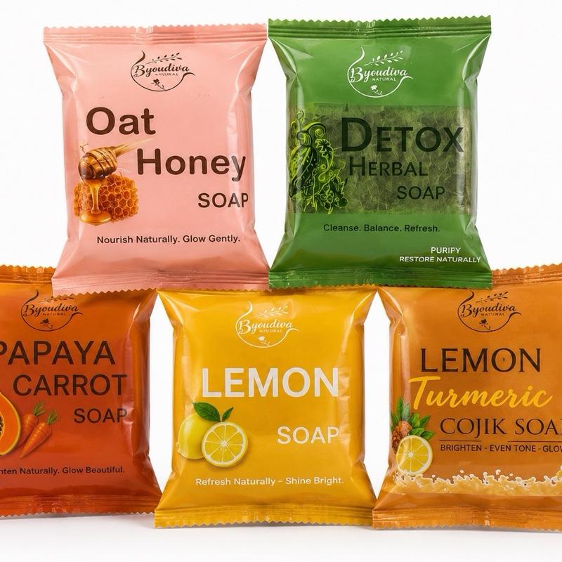 5-Pack Luxury Vegan Cold Process Soap Bars, Botanical Extracts Infused Gentle Lavender & Turmeric, Cruelty-Free Hydrating Bath & Shower Bars for All Skins (Beauty & Personal Care, Bath & Body Care)
