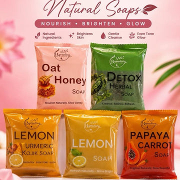 5-Pack Luxury Vegan Cold Process Soap Bars, Botanical Extracts Infused Gentle Lavender & Turmeric, Cruelty-Free Hydrating Bath & Shower Bars for All Skins (Beauty & Personal Care, Bath & Body Care)
