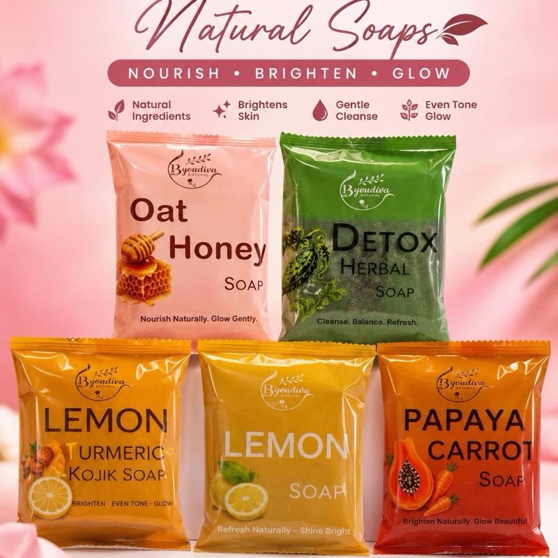 5-Pack Luxury Vegan Cold Process Soap Bars, Botanical Extracts Infused Gentle Lavender & Turmeric, Cruelty-Free Hydrating Bath & Shower Bars for All Skins (Beauty & Personal Care, Bath & Body Care)