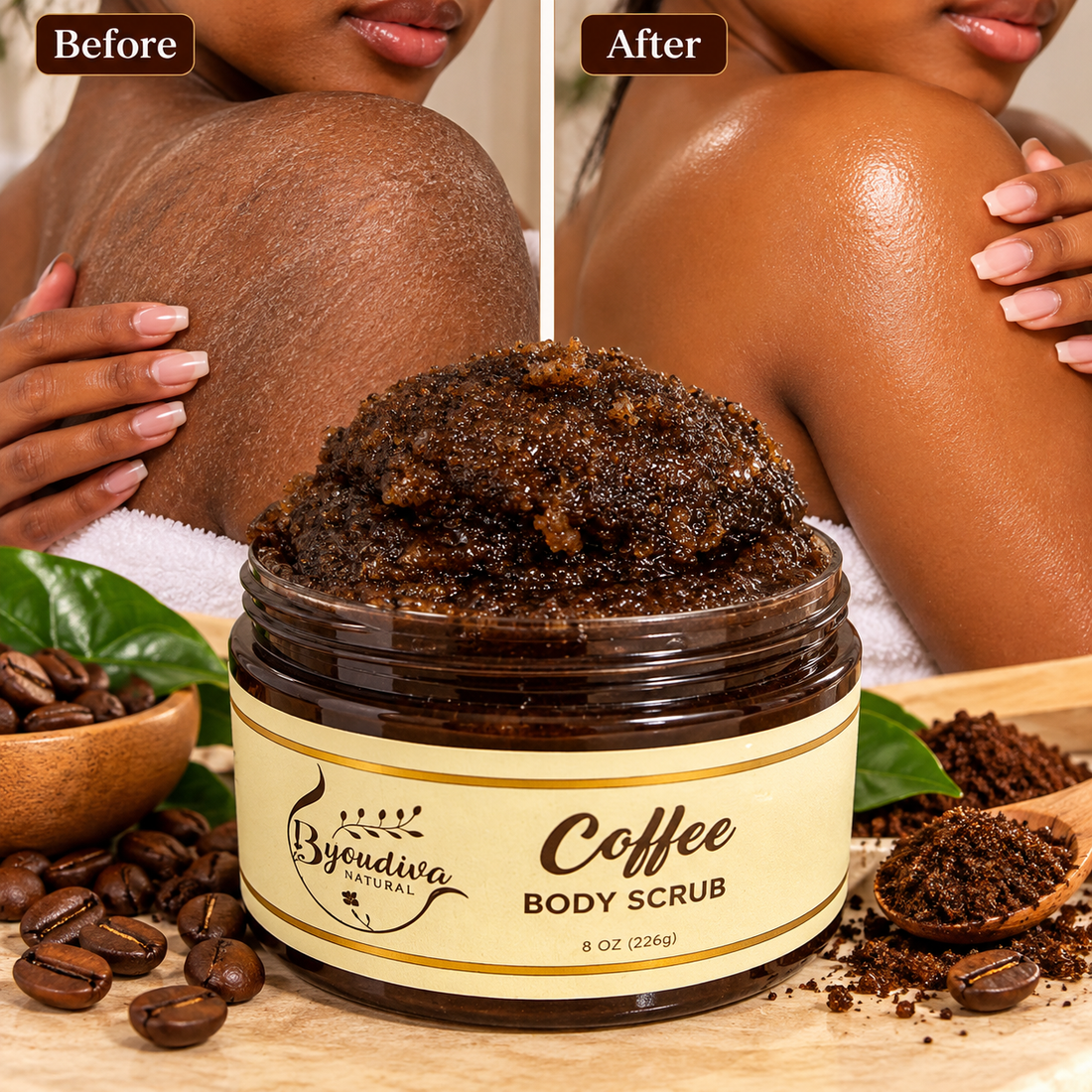 Brenda Naturals Organic Coconut Caffeine Espresso Yourself Body Scrub