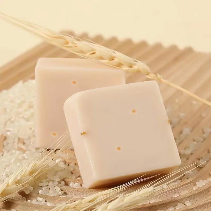 BYOUDIVA Rice Glow Soap , Gentle Natural Ingredients Cleanser with Creamy Lather for Body Care - Brightening, Smoothing, Moisturizing, Daily Use for Even Skin Tone & Radiant Silky Glow