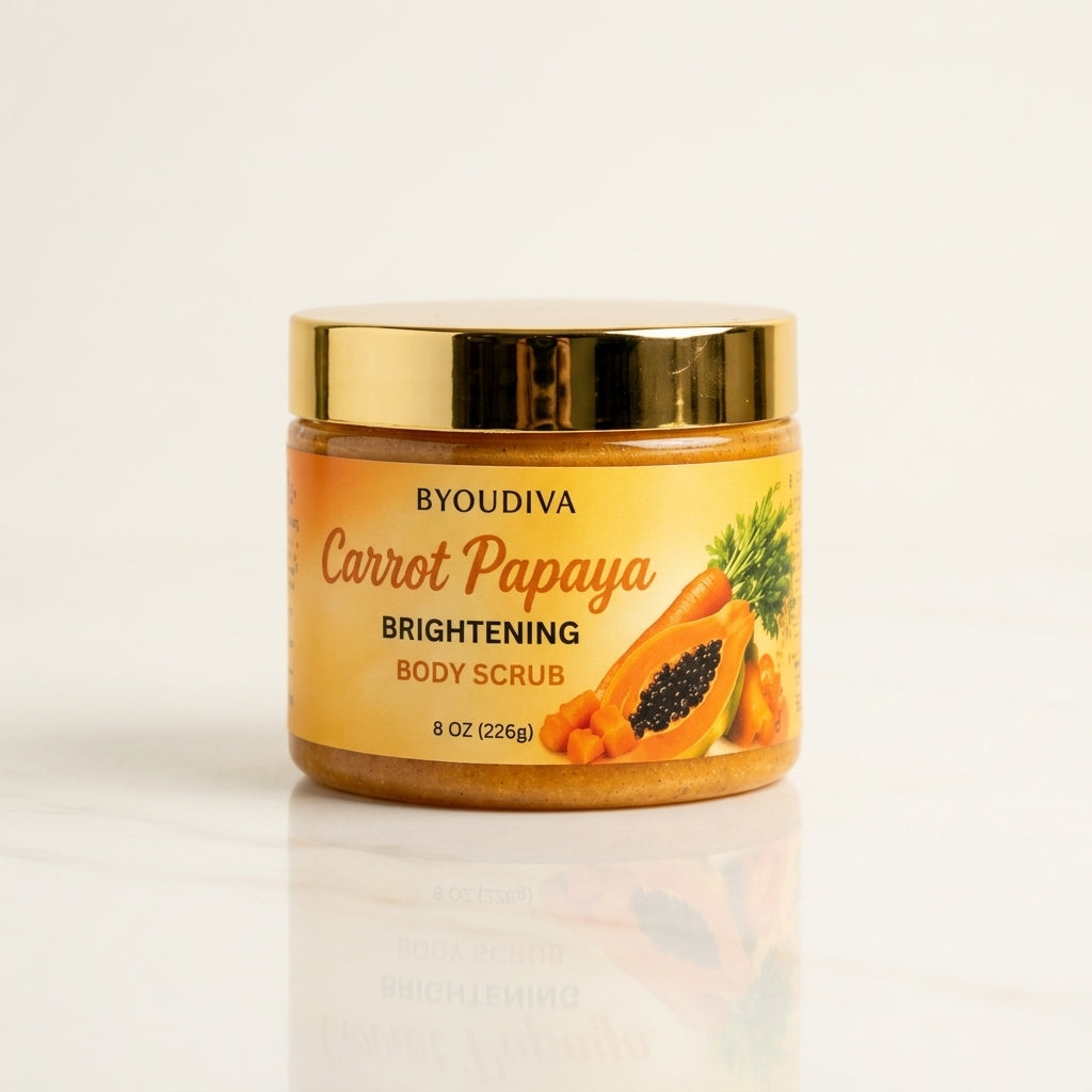 Carrot & papaya body scrub