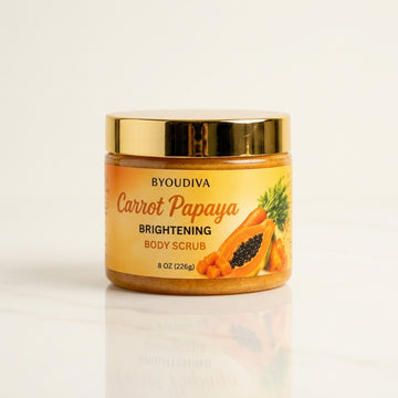 Carrot & papaya body scrub