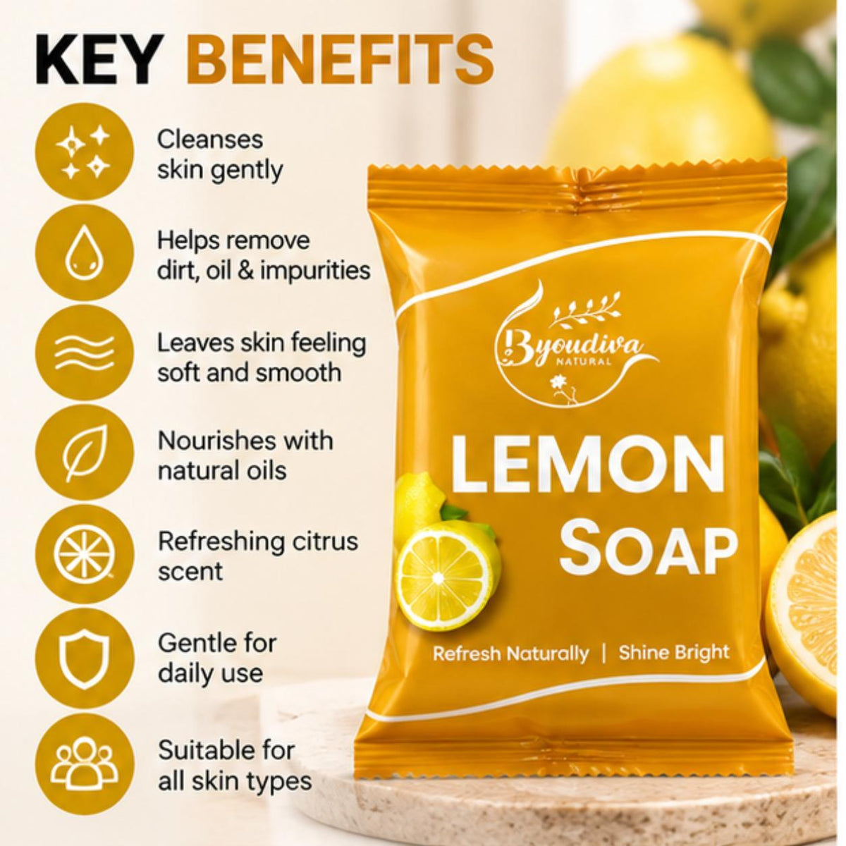 Handmade Lemon Bar Soap