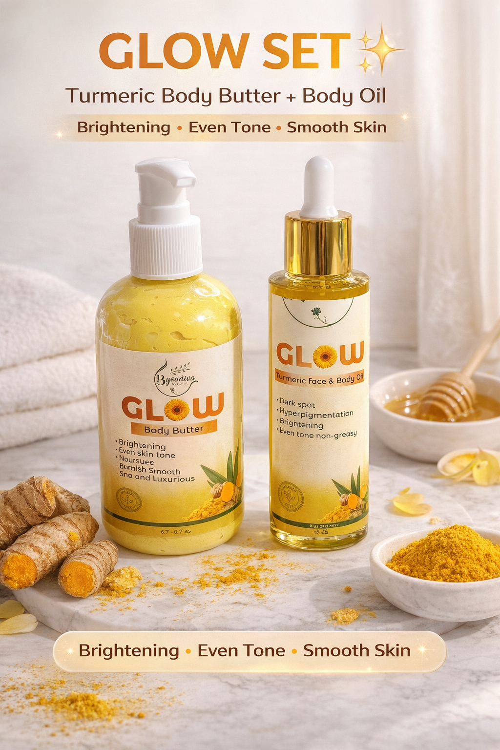 Turmeric Body Care Duo Hydrate, nourish, and glow from head to toe.