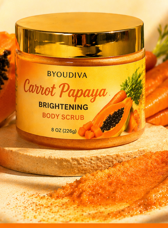Carrot & papaya body scrub