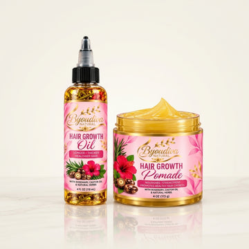 Byoudiva Natural Hair Growth Duo – Oil & Pomade Set